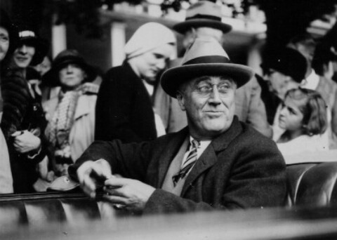 Franklin D. Roosevelt visits Jephtha Lodge in Huntington