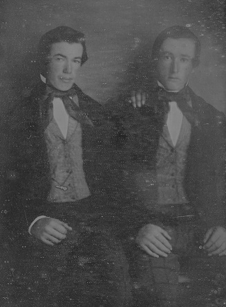 daguerreotype  of two young brothers during Civil War