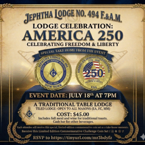 Jephtha 250 Table Lodge